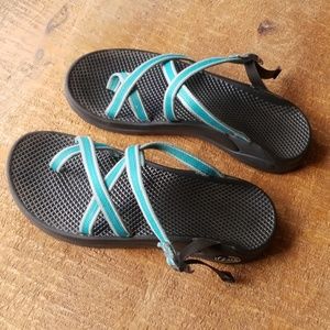 Chaco Zong Sandals with Turquoise Strap